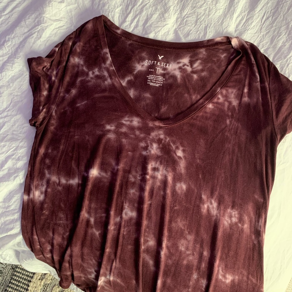 american eagle tie dye short sleeve tee